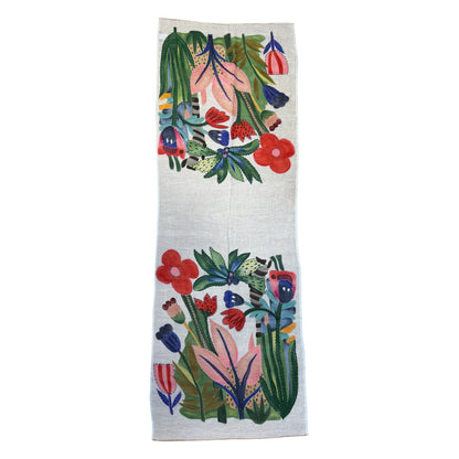 HAND-EMBROIDERED & HAND-PAINTED LINEN