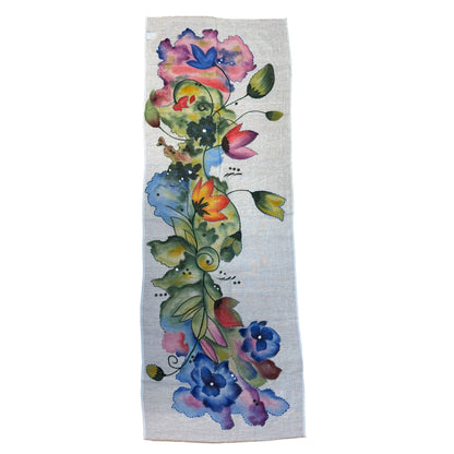 HAND-EMBROIDERED & HAND-PAINTED LINEN