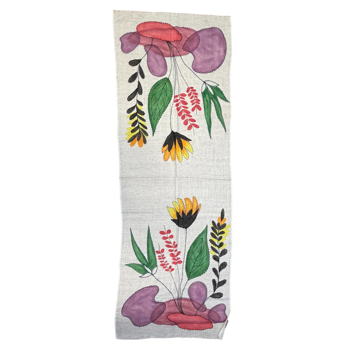 HAND-EMBROIDERED & HAND-PAINTED LINEN