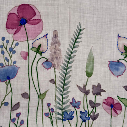 CHAL DE LANA MERINO PINTADO A MANO